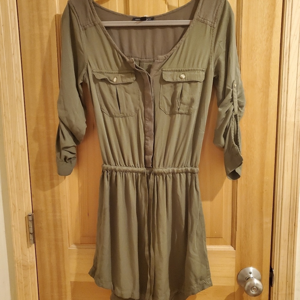 AEO navy green dress